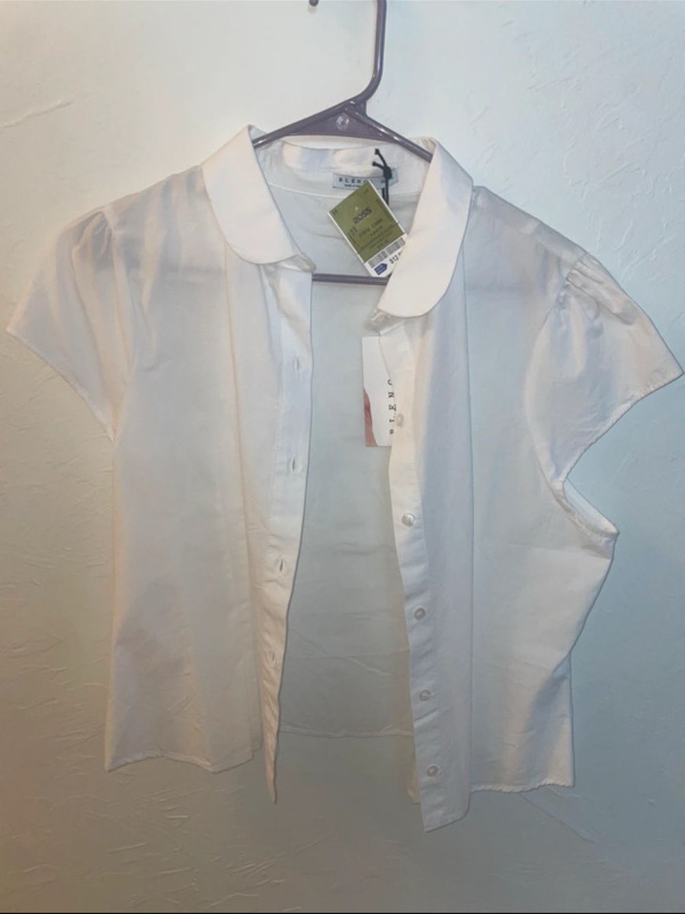 Unknown Brand White Short-Sleeve Button-Up Shirt